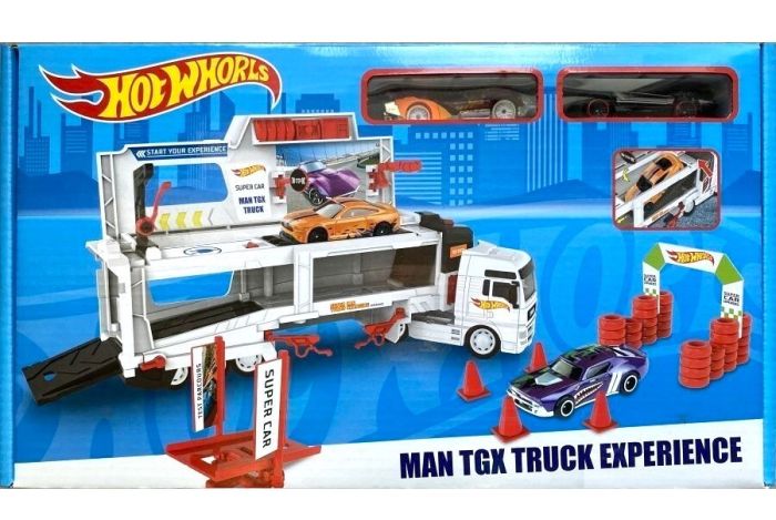 Hot Whorls  Truck  with cars in a set