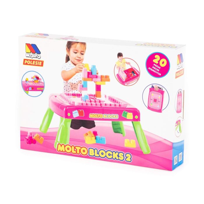 412998 MOLTO Y CIA S.A. Play set with construction set (20 elements) in a box (pink)