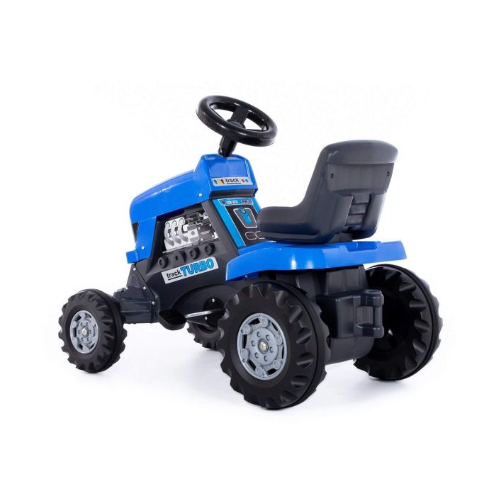 413010 COLOMA Y PASTOR Gurney-tractor with pedals Turbo (blue) with semi-trailer