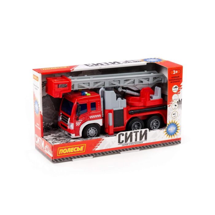 413030 Polesie Profi, fire-fighting car Ь 2 inertial (with light and sound) (in a box)