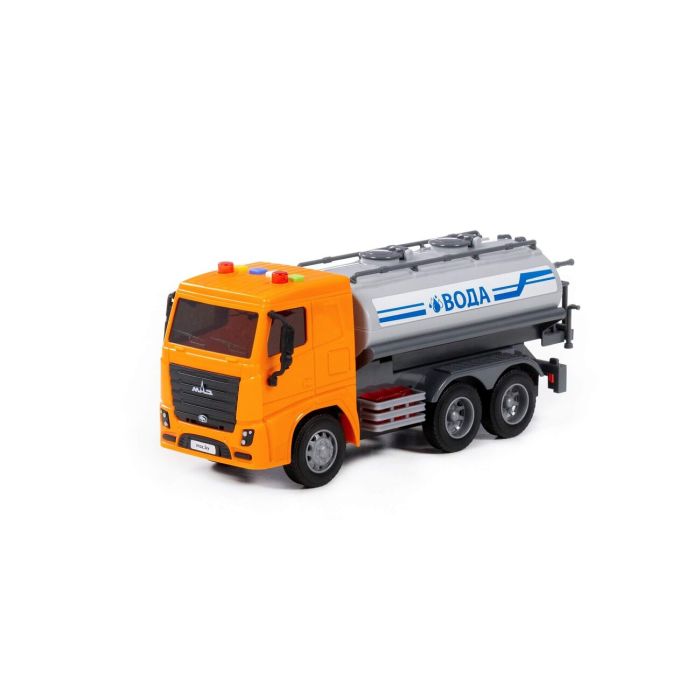 413043 Polesie MAZ, dump truck inertial (with light and sound) (orange) (in the box)