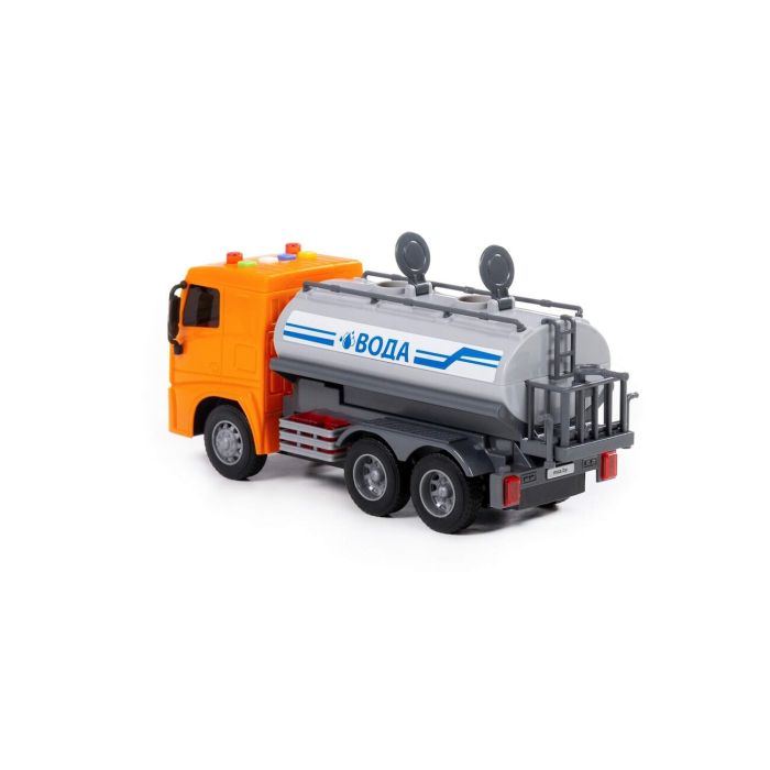 413043 Polesie MAZ, dump truck inertial (with light and sound) (orange) (in the box)