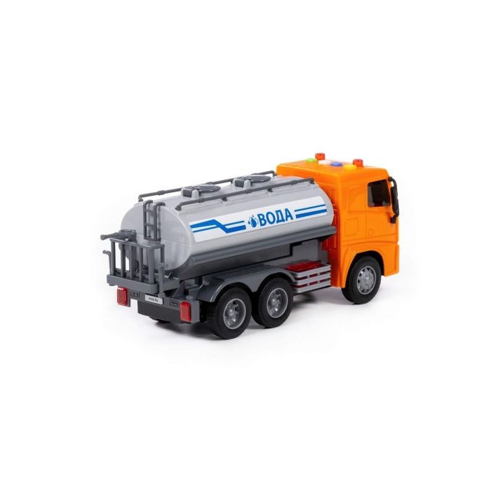 413043 Polesie MAZ, dump truck inertial (with light and sound) (orange) (in the box)