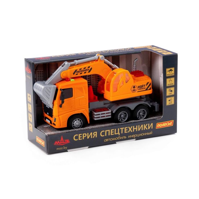 413044 Polesie MAZ, inertial watering car (with light and sound) (orange) (in the box)