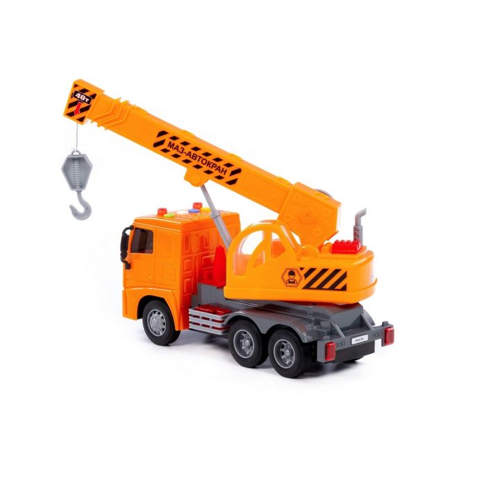 413045 Polesie MAZ, car-excavator inertial (with light and sound) (orange) (in a box)