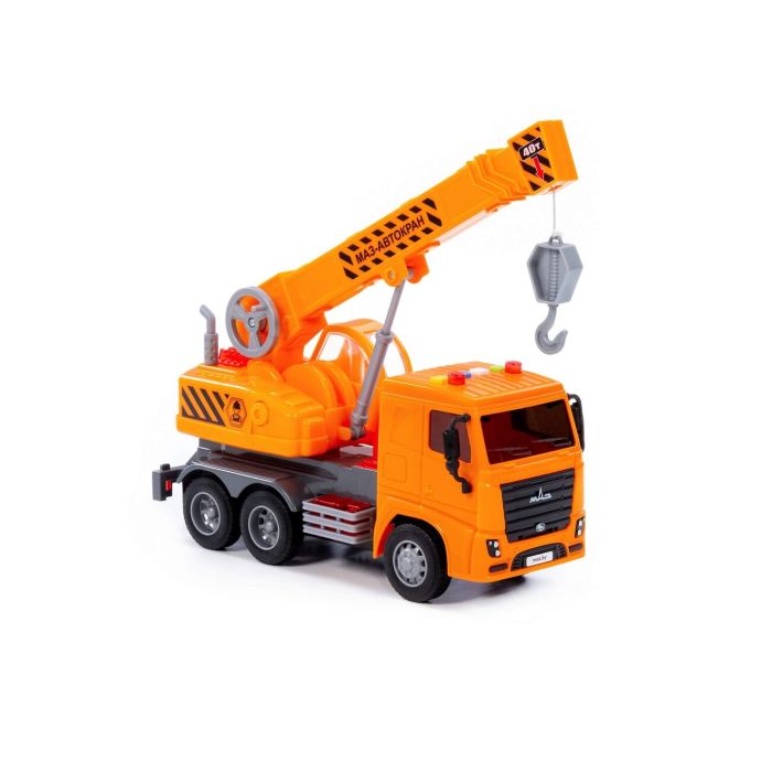 413045 Polesie MAZ, car-excavator inertial (with light and sound) (orange) (in a box)