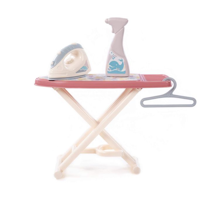 413070 Polesie Play set Ironing board, sprayer and hanger (gray-blue) (in a box)