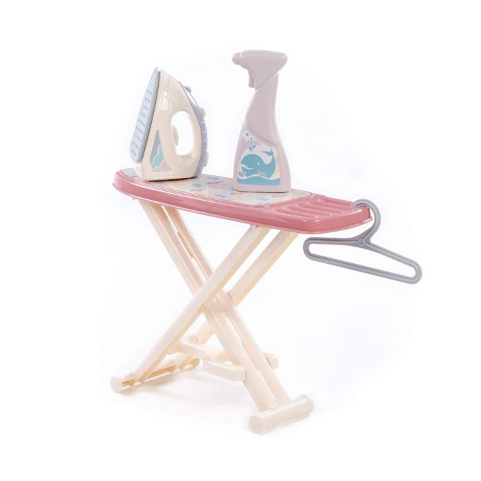 413070 Polesie Play set Ironing board, sprayer and hanger (gray-blue) (in a box)