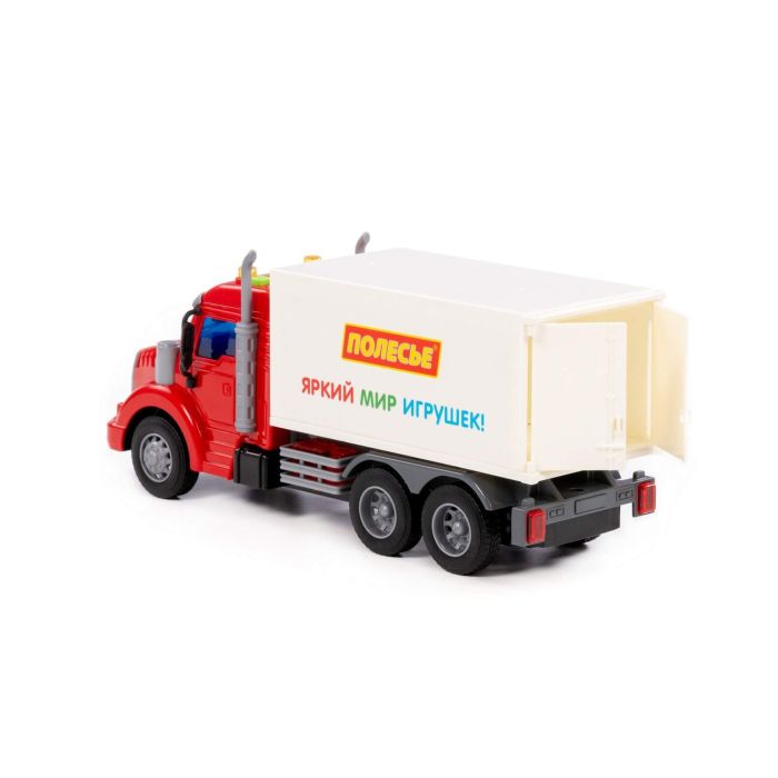 459095 Polesie Profi, the car with an elevator inertial (with light and sound) (orange) (in the box)