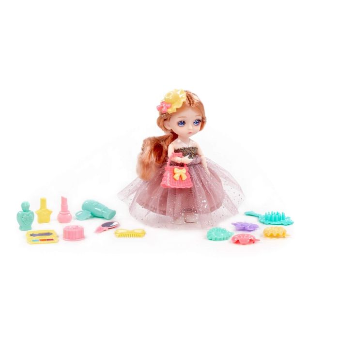 459106 Wader Doll Masha (16 cm) in ballroom dress + accessories (5 elements) (in a box Ь3)