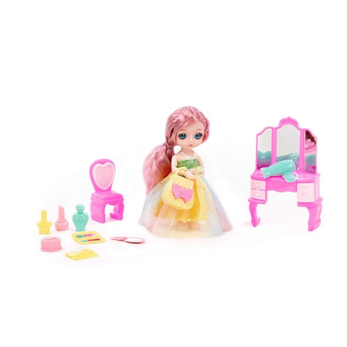 459122 COLOMA Y PASTOR Doll Masha (16 cm) at the hairdresser + accessories (13 elements) (in a box Ь3)