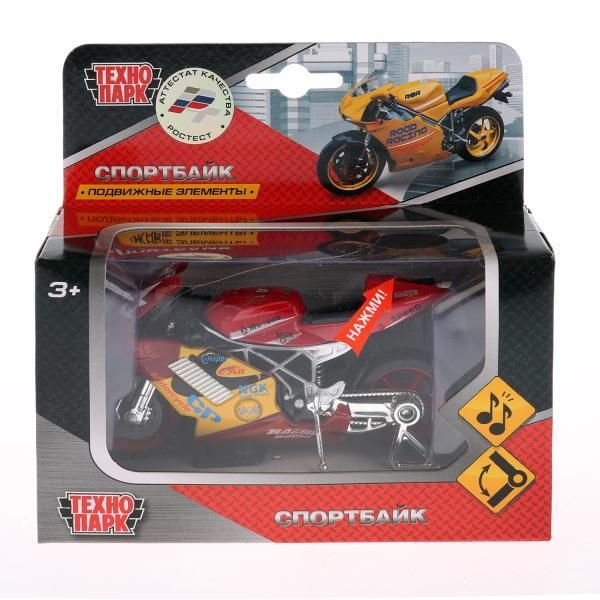 Model metal model sound SPORTBIKE 11.5 cm, podv el. cor. Technopark