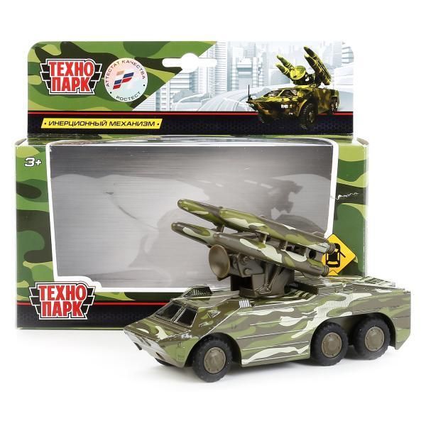 Car metal Zrk Wasp, 15 cm, door, movable children, inertia, green camouflage, cor. Technopark