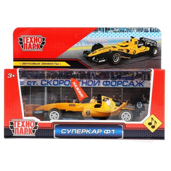 Metal car sound SUPERCAR F-1 length 14 cm, yellow, cor. Technopark