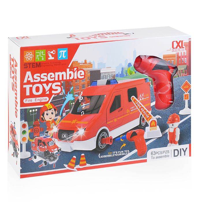 Constructor Fire truck with screwdriver ( 63 parts )