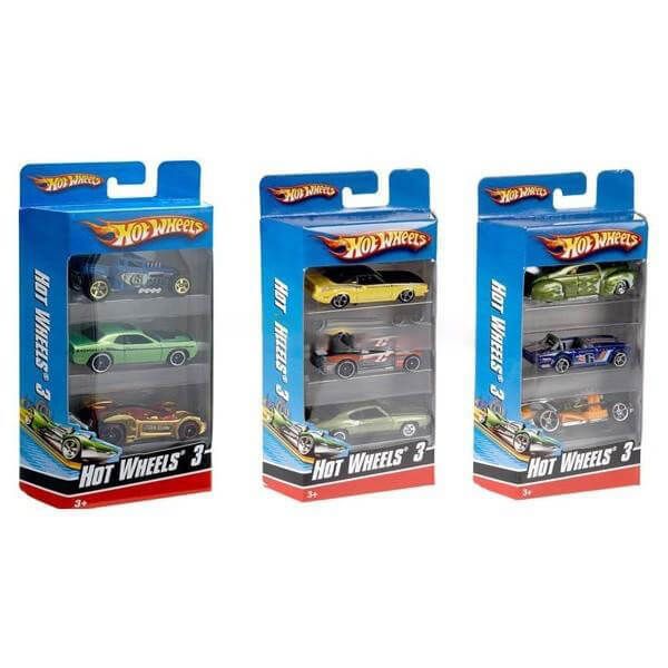 Set of 3 Hot Wheels cars