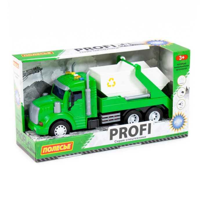 Profi, inertial container car (with light and sound) (green) (in a box)