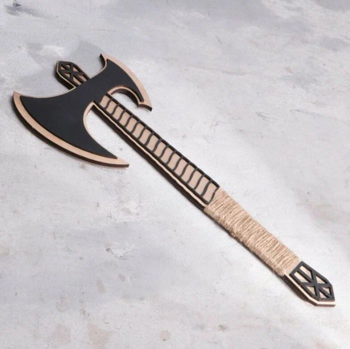 Wooden Axe Medieval plywood, 40cm