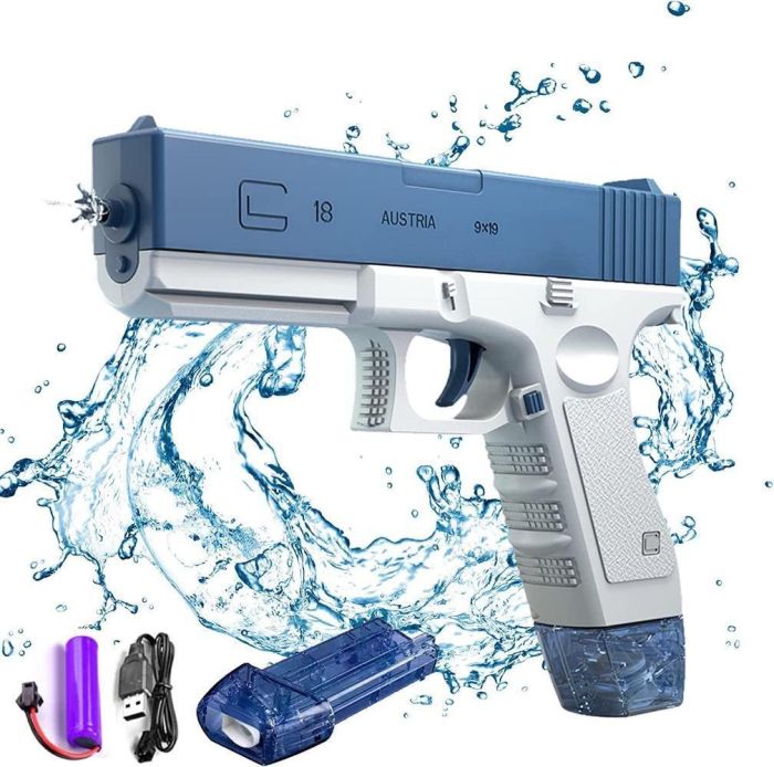 Water Glock Gun electric on battery ( blue )