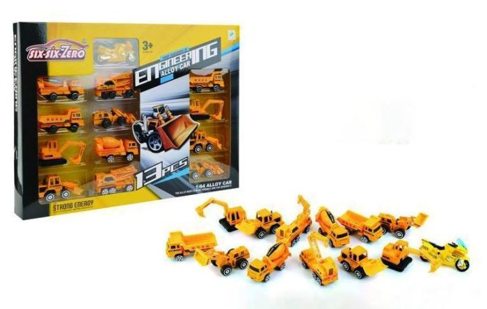 Six-six-Zero Yellow 13in1 Six-six-Zero 13in1 Construction Vehicle Set