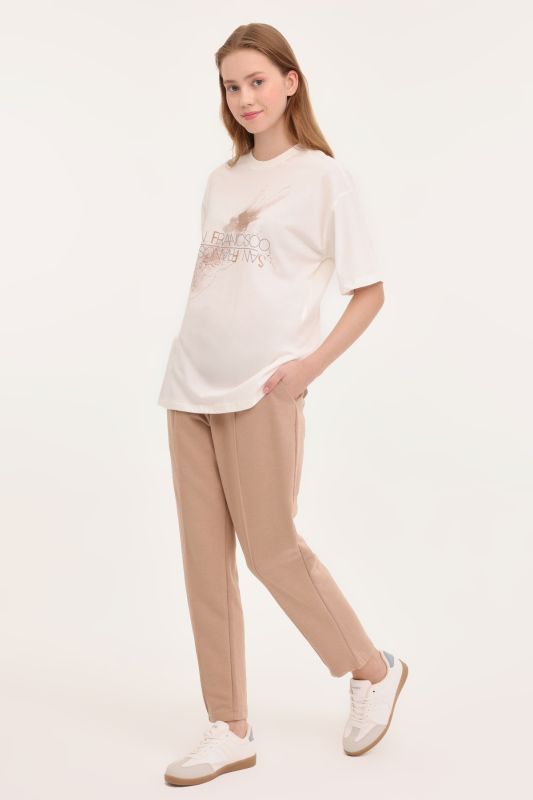 WL BELEN 22BT138 4PR Camel Women's Sweatpants