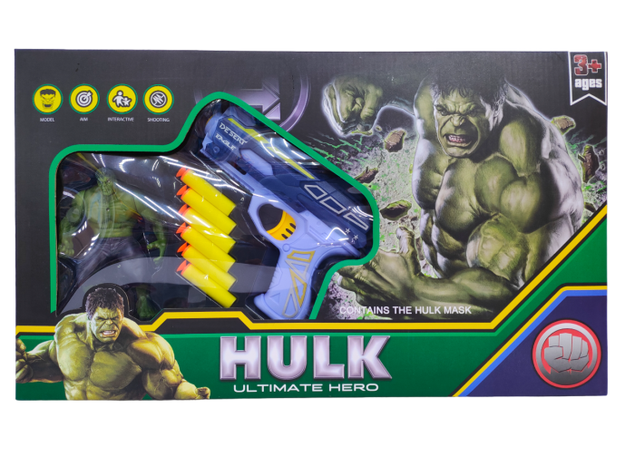 Game set  Hulk  ( blaster, mask, figurine )