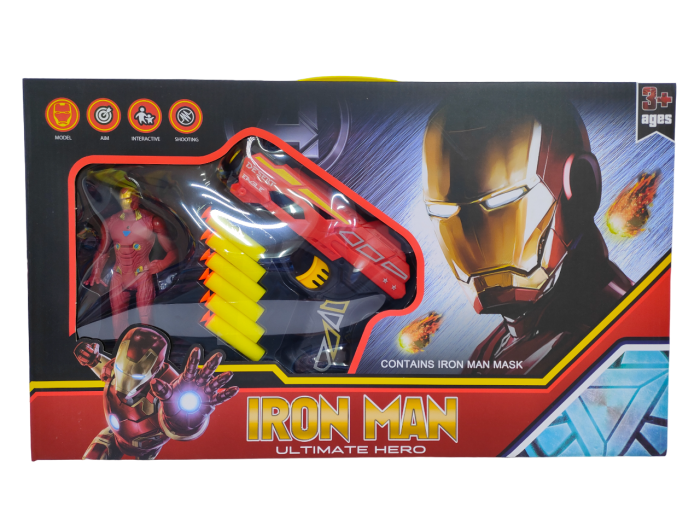 Game set Iron Man ( blaster, mask, figurine )