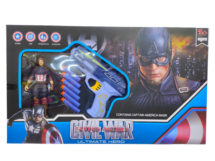 Game set Captain America ( blaster, mask, figurine )