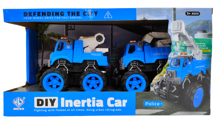 DIY CAR Police Specialized Vehicles construction car set