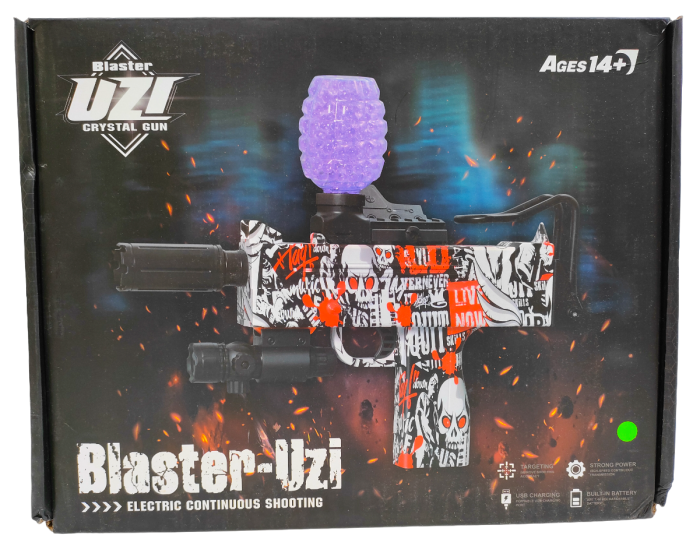 Hydrogel Blaster -Uzi Crystal Gun, on batteries