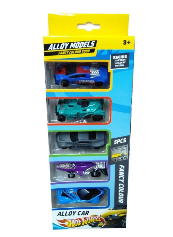 Hot Wheel 5in1 Superheroes Alloy Car Set