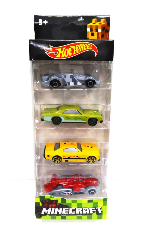 Set of Hot Wheel Minecraft 4in1 cars