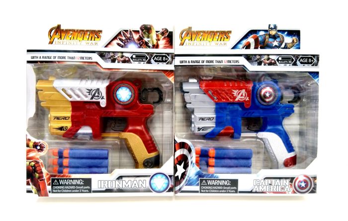 Blaster with soft bullets Super Hero 2 kinds