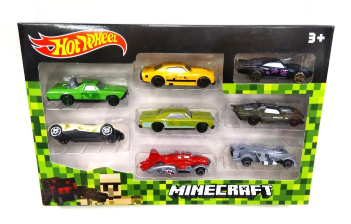 Set of Hot Wheel Minecraft 8in1 cars