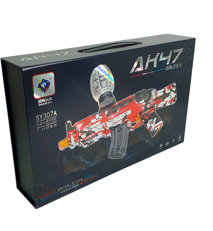 Hydrogel orbibeball AK47 automatic rifle firing water bullets