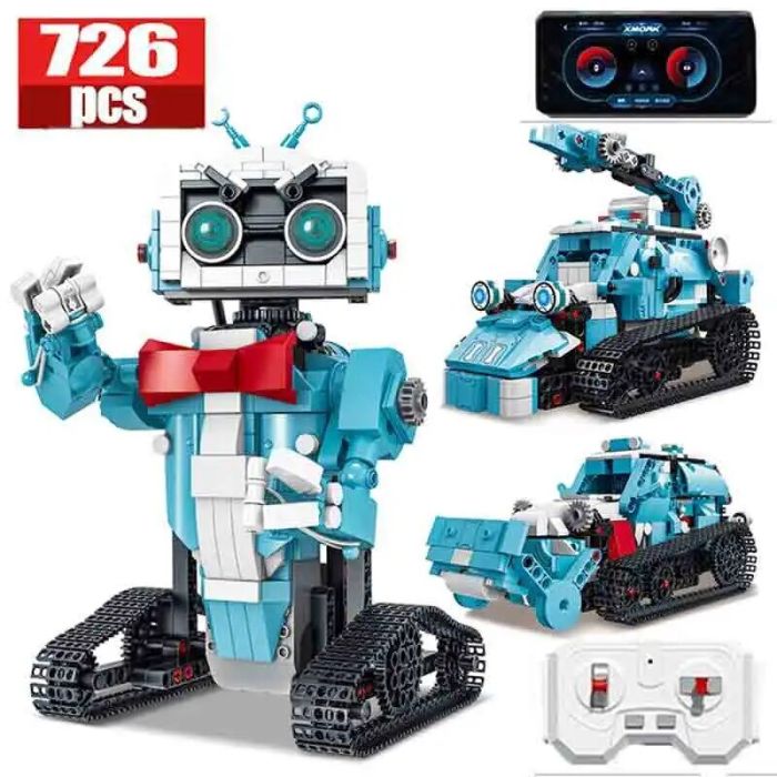 Constructor  Robot - Transformer 3 in 1 on remote control (in the red butterfly) , 726 дет.